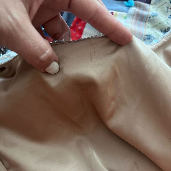 Nadine Merabi Lulu sequin blue feather gown size large - Picture 8 of 8